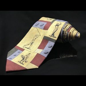 LARSON 100% SILK Pro Golf Sport Success Tie
